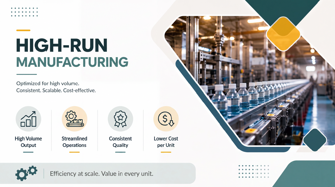 High run manufacturing