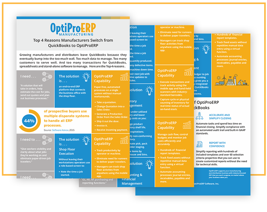Top 4 Reasons QuickBooks Users Switch to OptiProERP’s Accounting & Financials – OptiProERP
