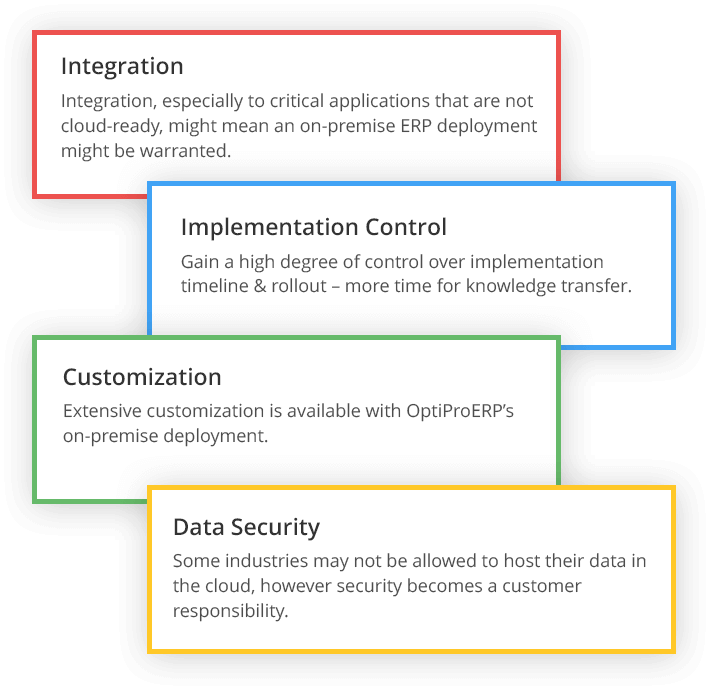 Benefits of Our On-Premise Manufacturing ERP