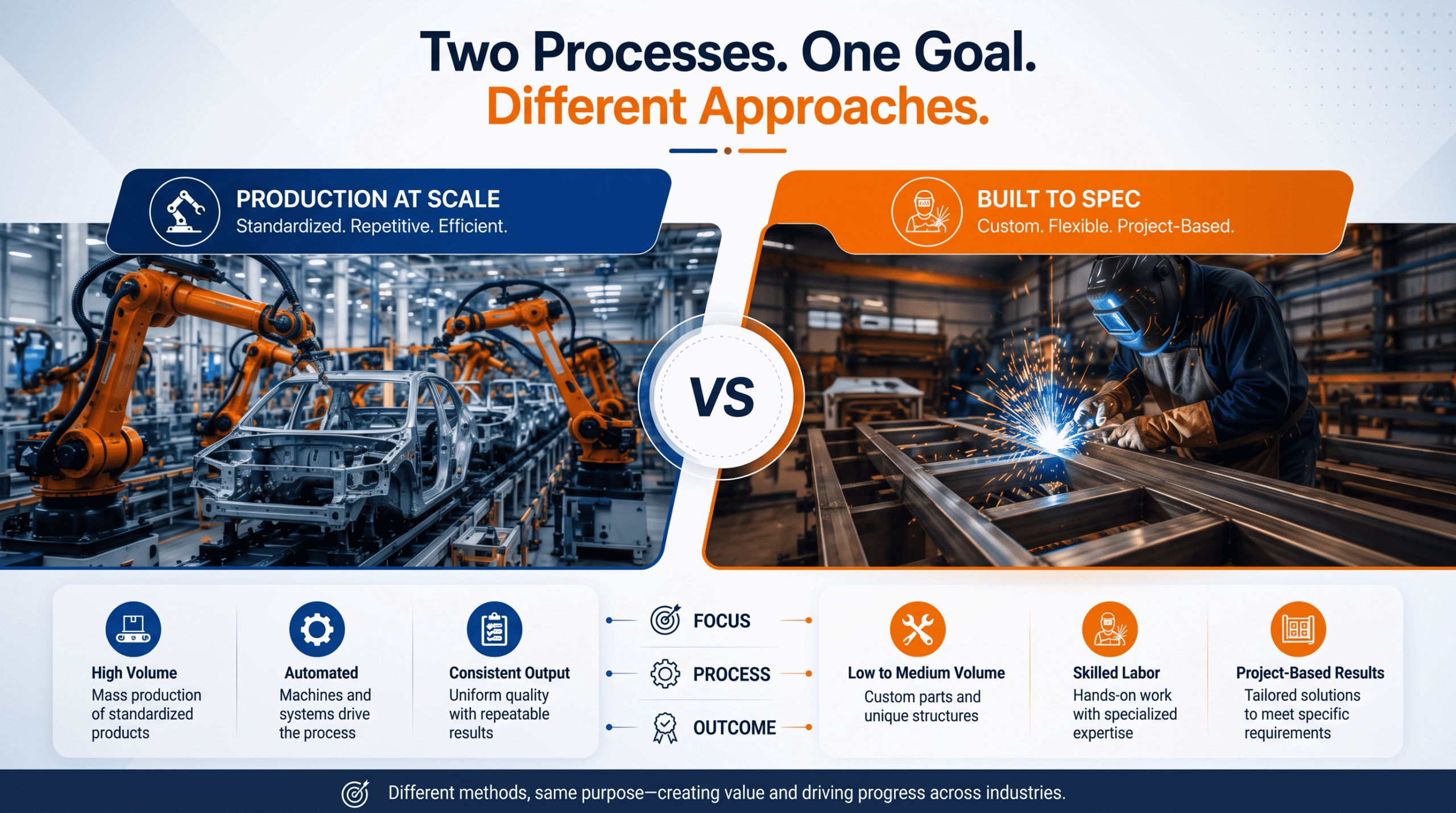 Key Differences Between Manufacturing and Fabrication