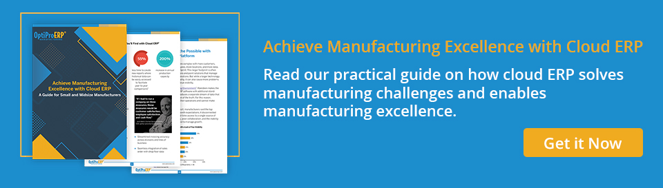 Manufacturing excellence with cloud ERP