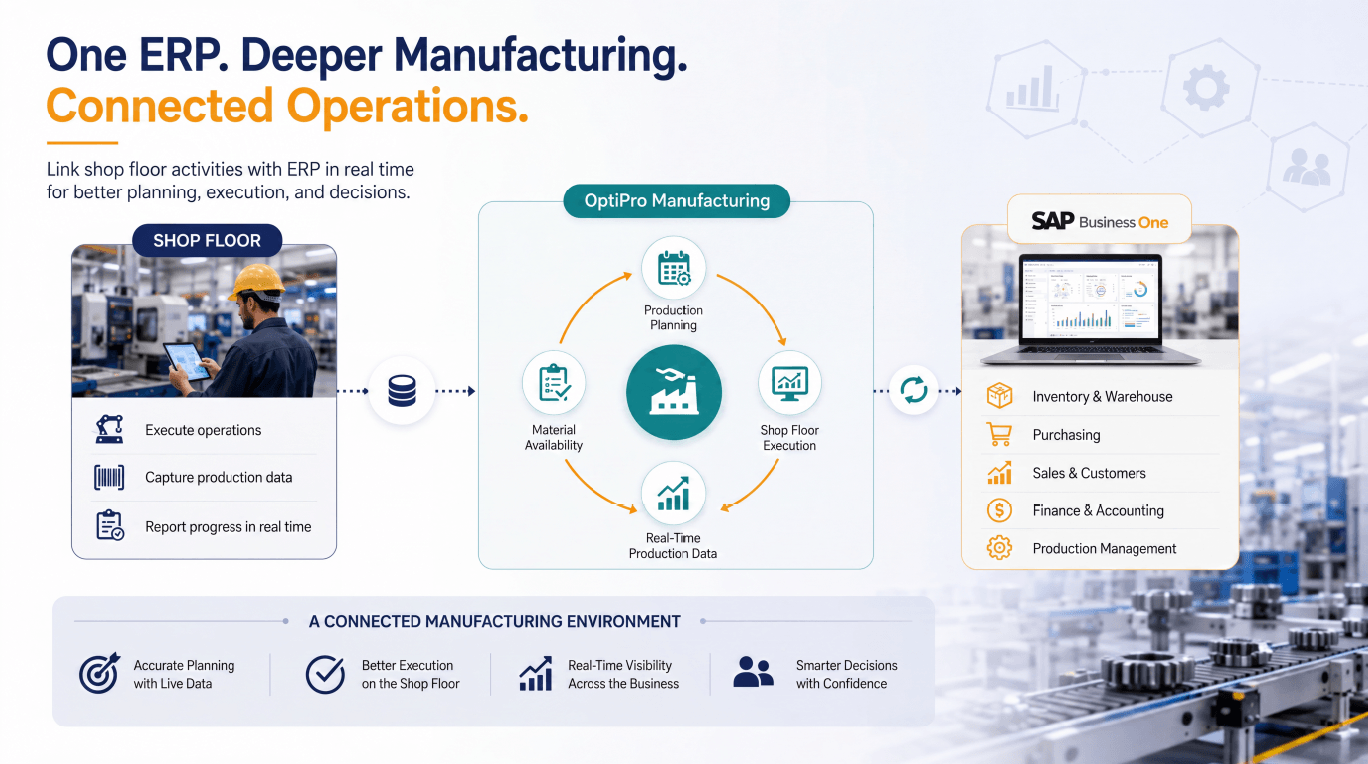one erp deeper manufacturing connected operations
