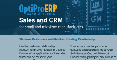 OptiProERP Sales and CRM